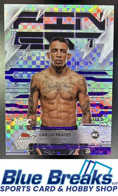 2025 Topps UFC Finest Carlos Prates #226 Purple Checkerboard Refractor 13/75 Rare RC