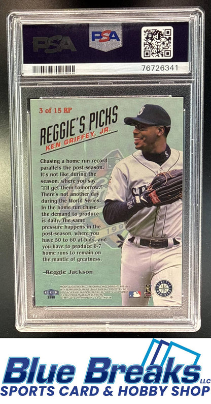 1999 Fleer Sports Illustrated Ken Griffey Jr. #3 Reggie's Picks PSA 8 Seattle Mariners