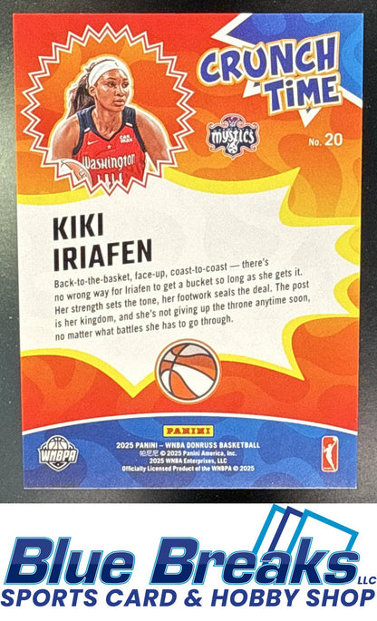 2025 Panini Donruss WNBA Kiki Iriafen #20 Crunch Time Holo 63/99 RC Washington Mystics