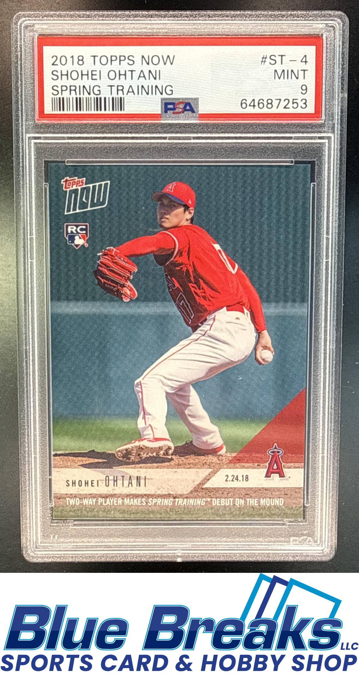 2018 Topps Now Shohei Ohtani #ST-4 Spring Training RC PSA 9 Los Angeles Angels