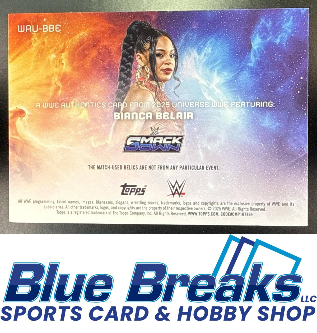 2025 Topps Universe WWE Authentics Bianca Belair 052/199 #WAU-BBE MEM