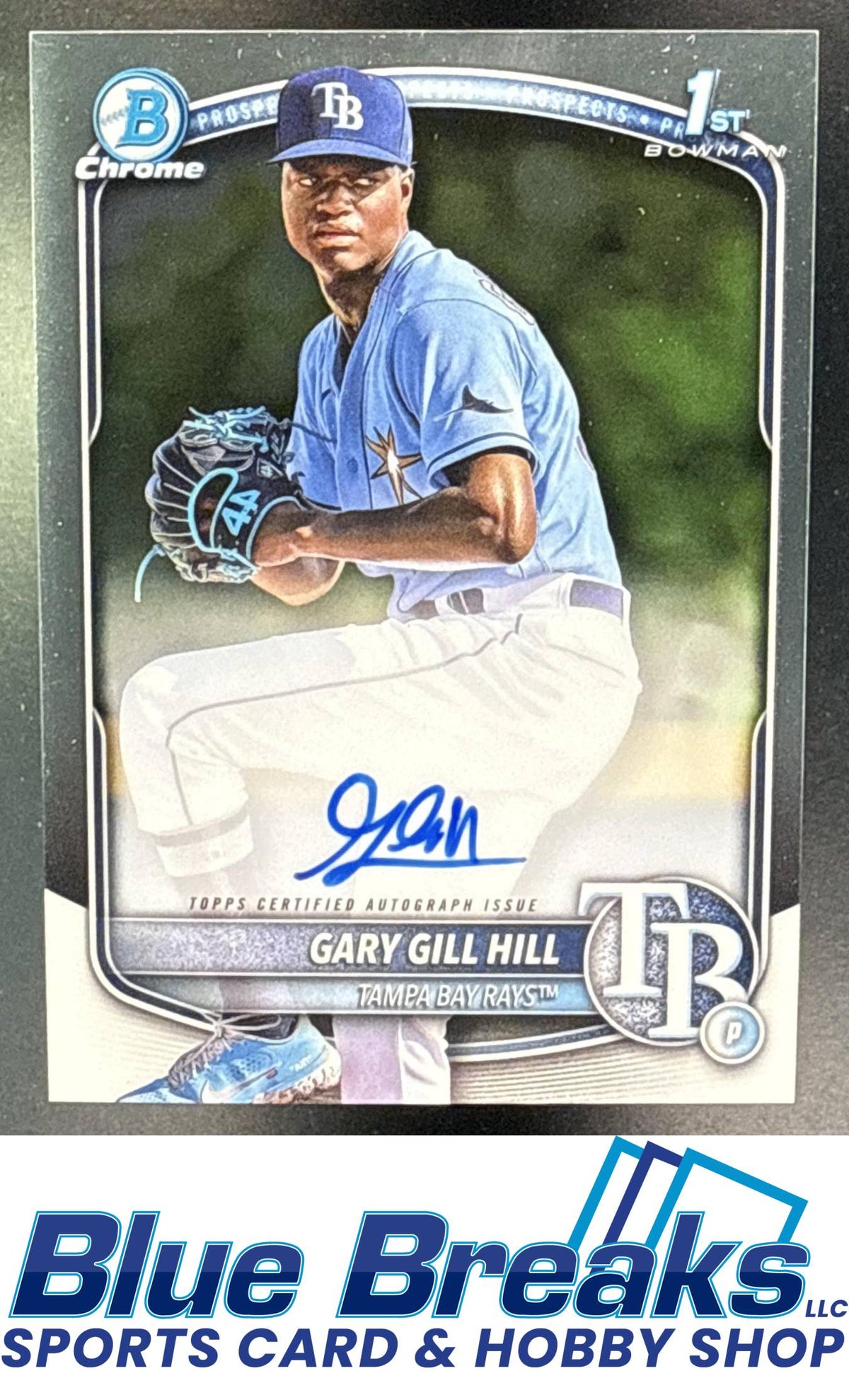 2025 Bowman Chrome Auto Gary Gill Hill [RC] #CPA-GG 1st Prospect Tampa Bay Rays
