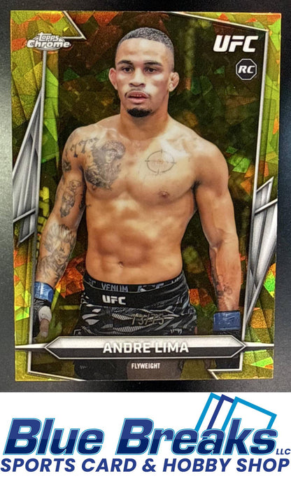 2026 Topps Chrome Sapphire UFC Yellow Refractor Andre Lima 73/75 #193 RC