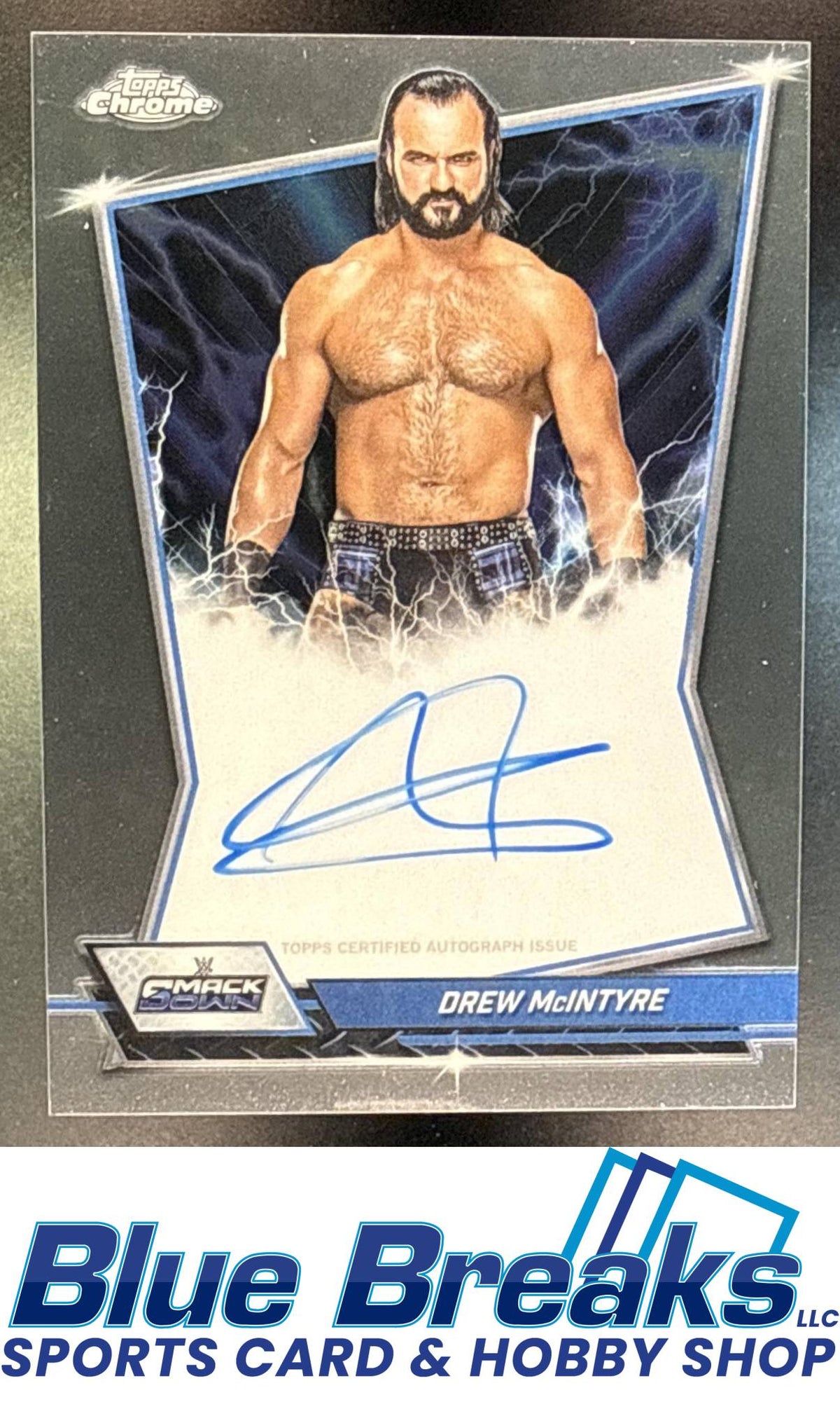 2026 Topps Chrome WWE Blue Brand Auto Drew McIntyre [RC] #BBA-DRE