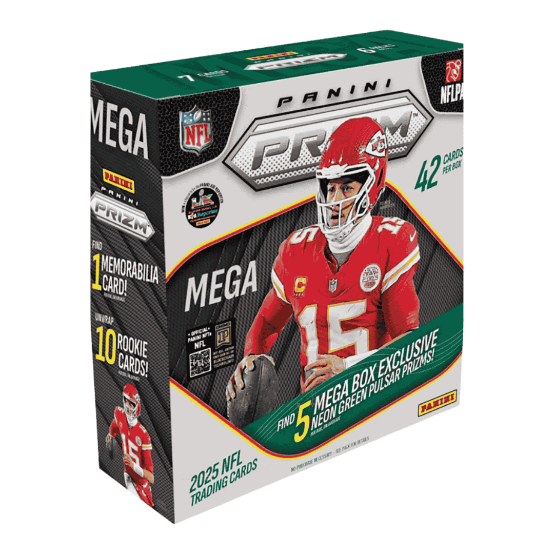 2025 Panini Prizm Football Mega Box (Green Pulsar) - Sealed Wax