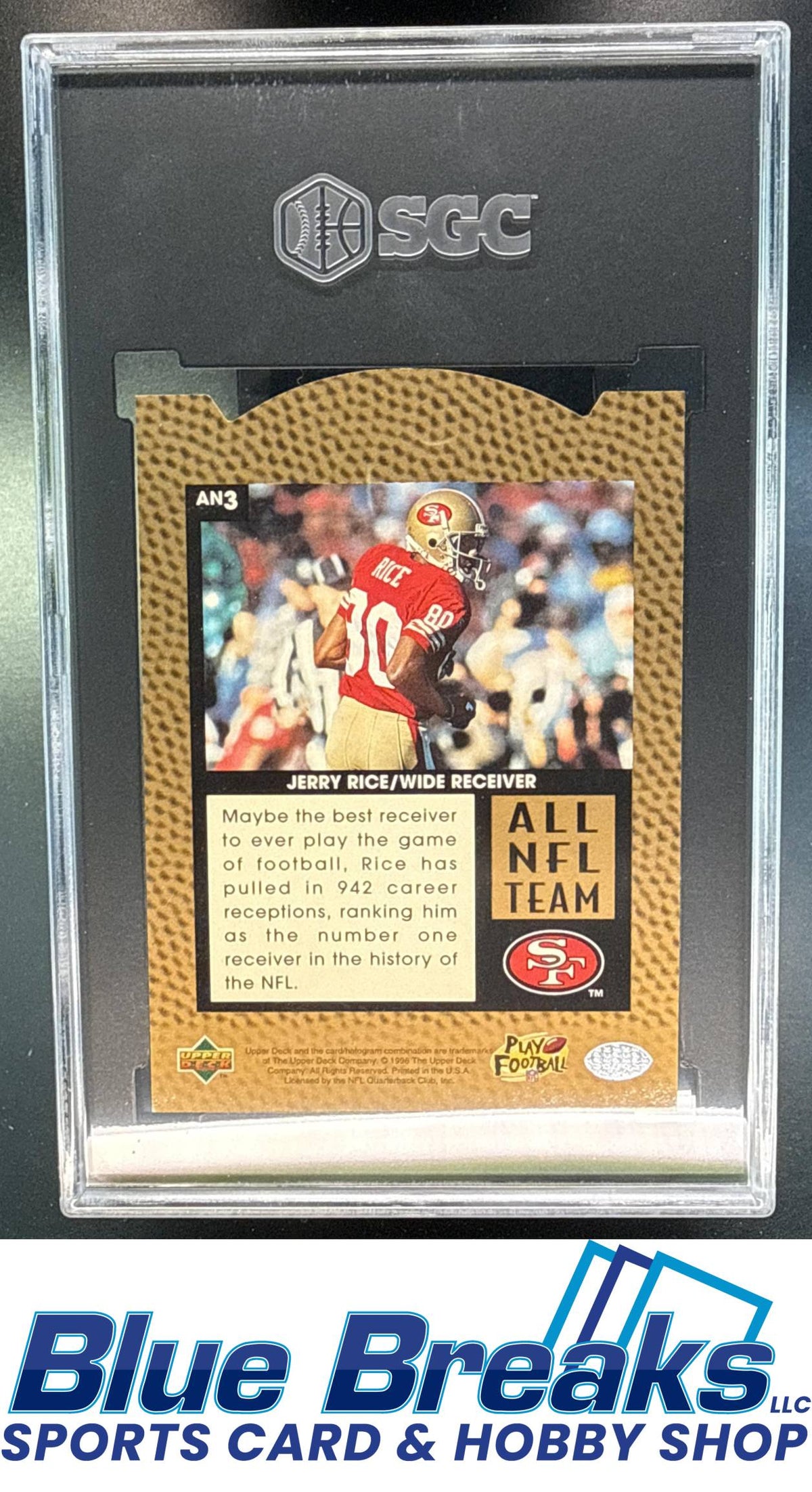 1996 Upper Deck Silver Collection Jerry Rice #AN3 All NFL Team SGC 9.5 San Francisco 49ers