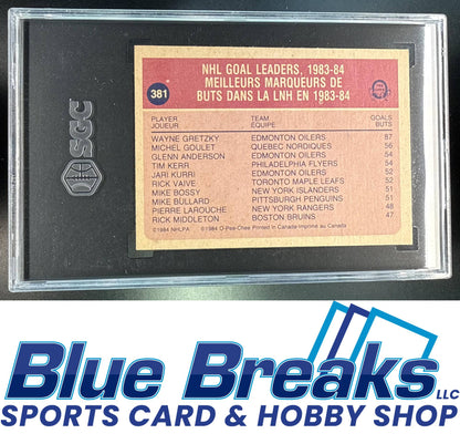 1984-85 O-Pee-Chee Wayne Gretzky [RC] #381 League Leaders SGC 9 Edmonton Oilers