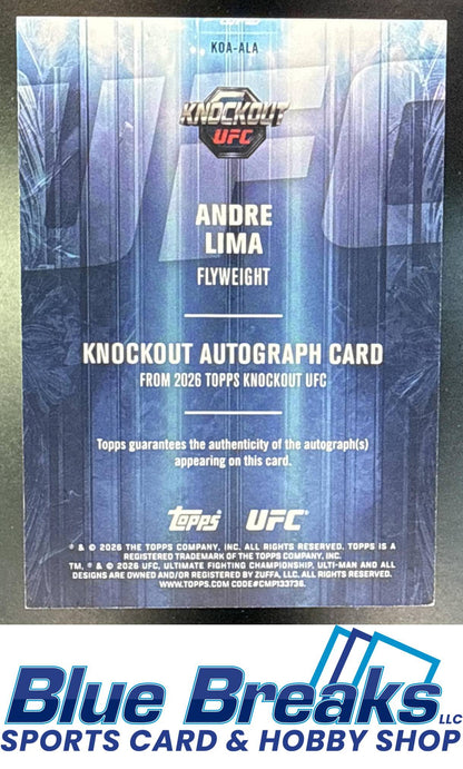 2026 Topps Knockout UFC Auto Andre Lima 3/299 #KOA-ALA RC