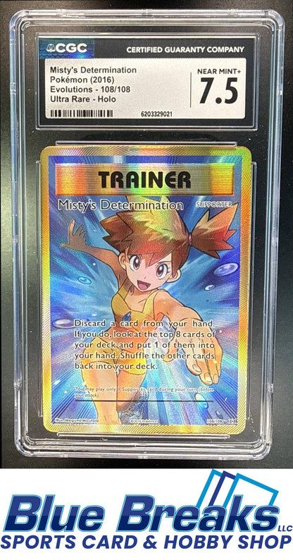 2016 Pokemon XY Evolutions Misty's Determination Ultra Rare Holo #108/108 CGC 7.5