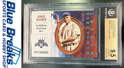 2017 Panini Diamond Kings Honus Wagner #MM-5 Memorable Moment Holo Blue 08/25 BGS 9.5 Pittsburgh Pirates