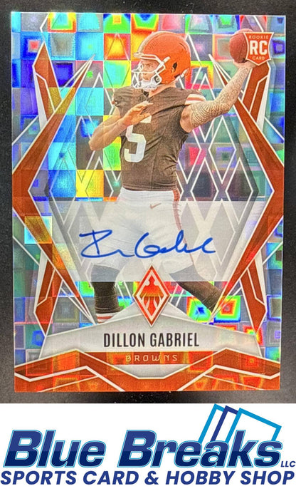 2025 Panini Phoenix Dillon Gabriel #175 Rookies Auto Silver Pandora Prizm RC Cleveland Browns
