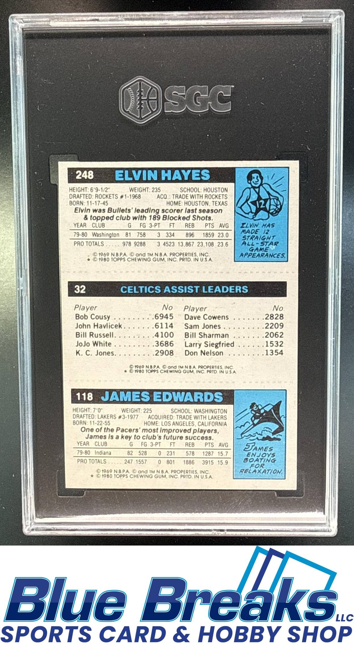 1980 Topps James Edwards Nate Archibald Elvin Hayes #32 118 248 SGC 7.5