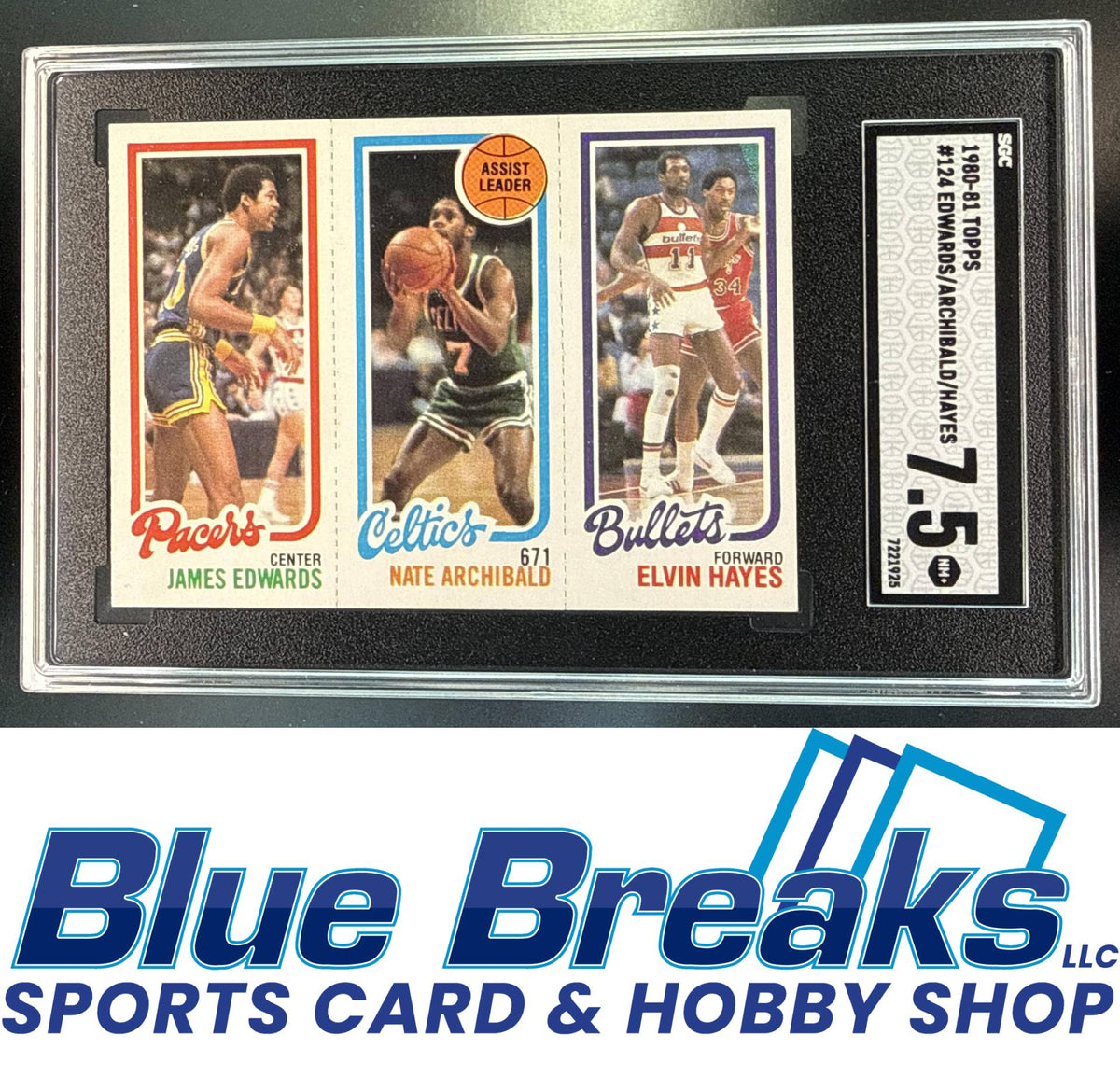 1980 Topps James Edwards Nate Archibald Elvin Hayes #32 118 248 SGC 7.5