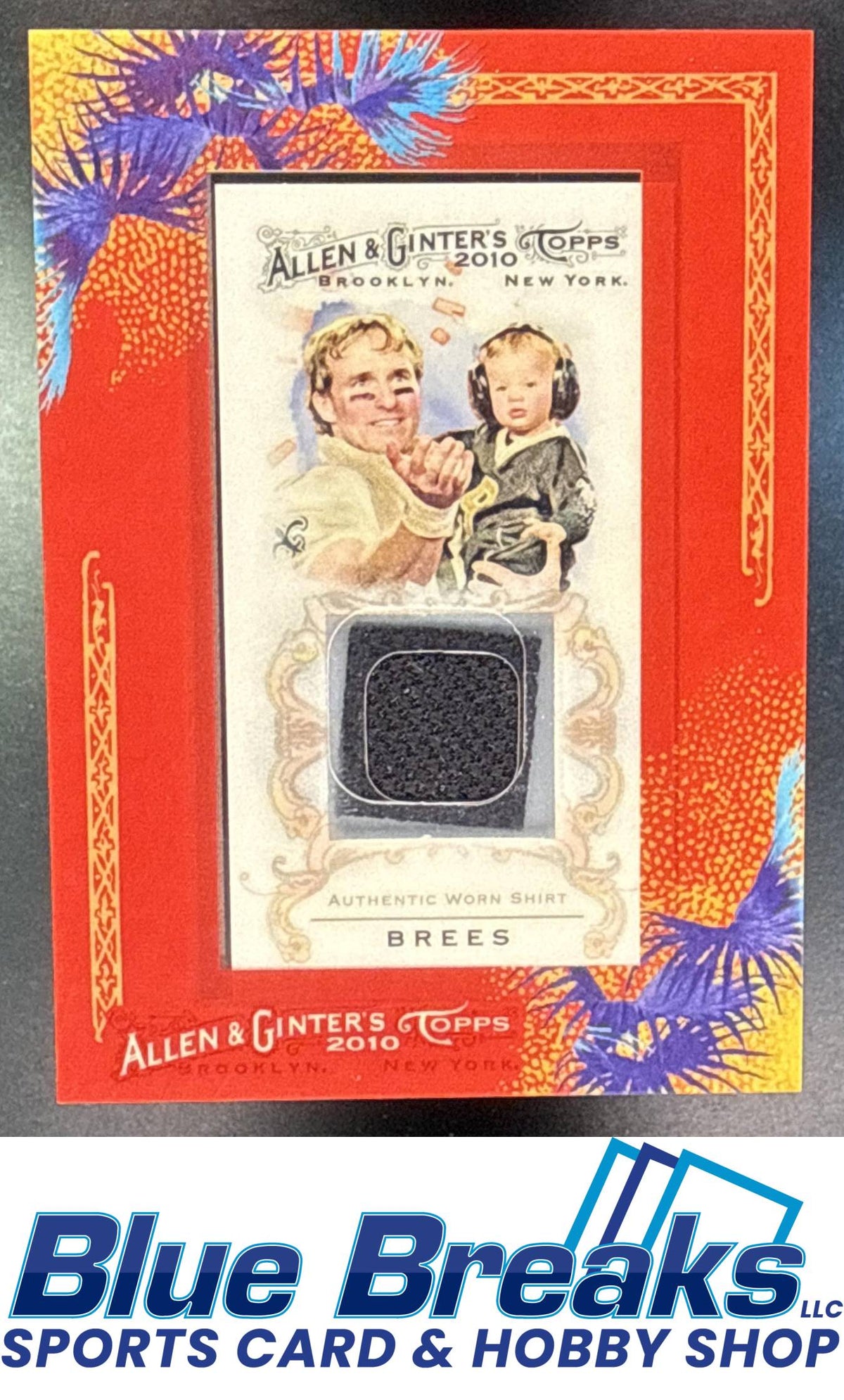 2010 Topps Allen & Ginter Drew Brees #AGR-DBR Relics New Orleans Saints