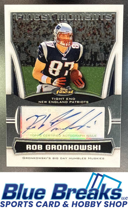 2010 Topps Finest Rob Gronkowski #FMA-RG Moments Auto RC New England Patriots