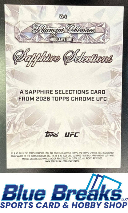 2026 Topps Chrome Sapphire UFC Selections Khamzat Chimaev SS-2