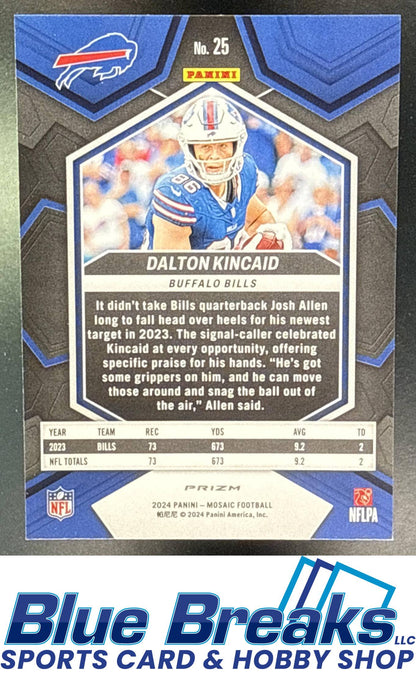 2024 Panini Mosaic Honeycomb Prizm Dalton Kincaid [RC] #25 Buffalo Bills