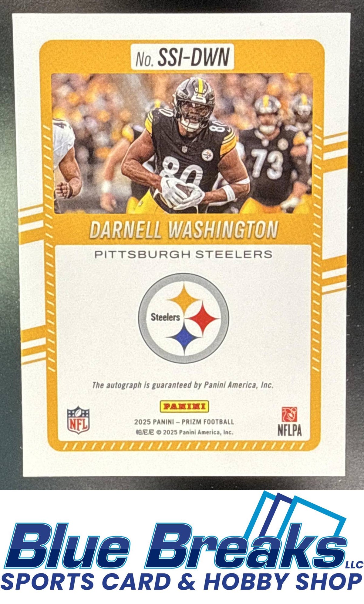 2025 Panini Prizm Darnell Washington #SSI-DWN Significant Signatures Auto Pittsburgh Steelers