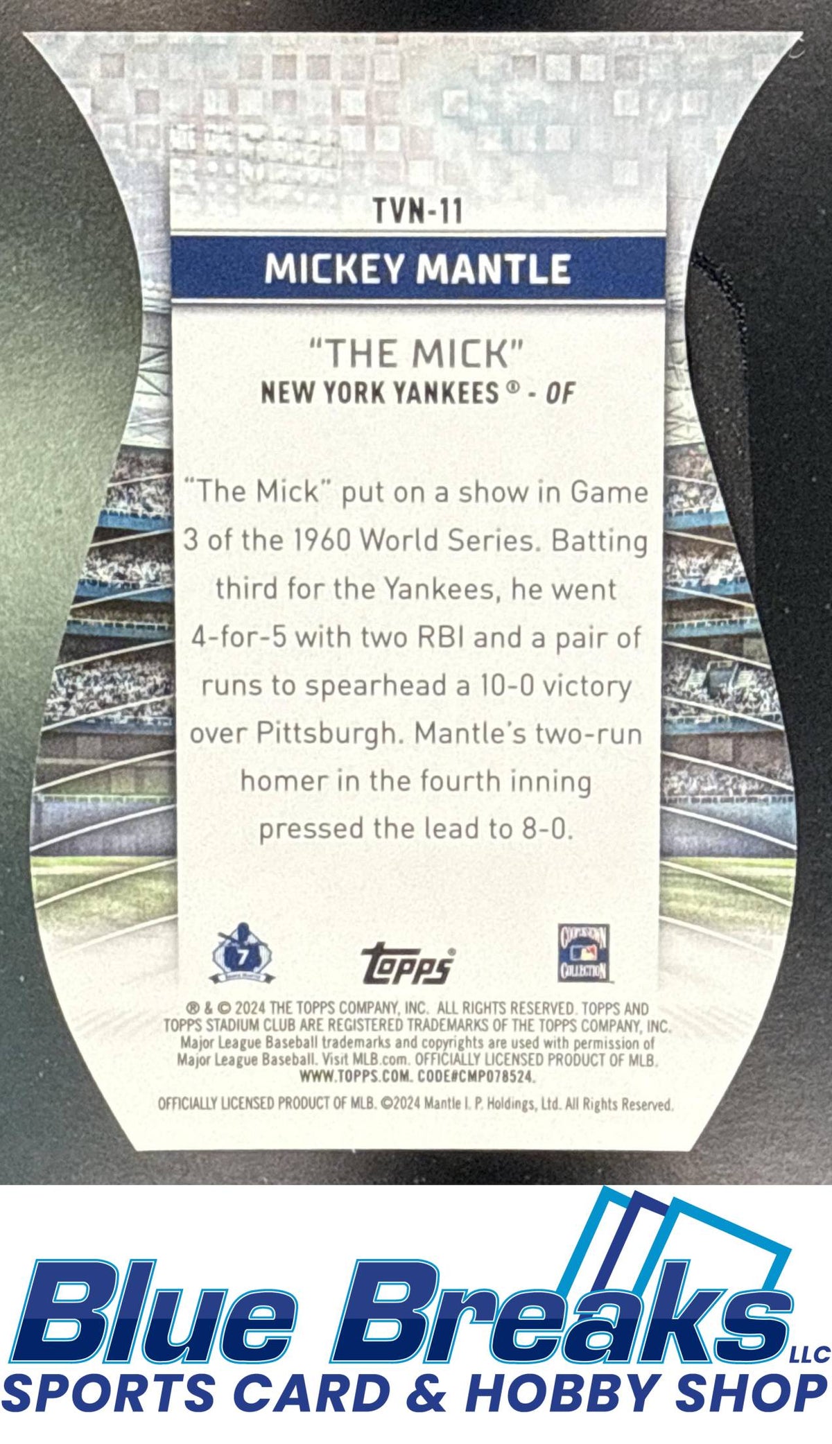 2024 Topps Stadium Club Mickey Mantle #TVN-11 Triumvirates Nickname New York Yankees