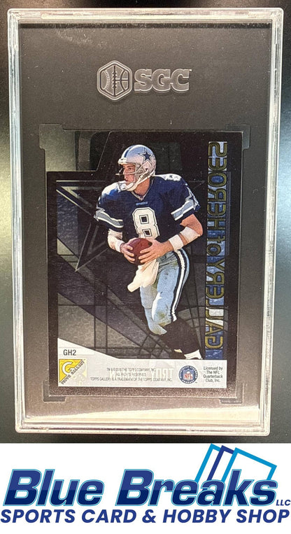 2000 Topps Gallery of Heroes Troy Aikman [RC] #GH2 SGC 8 Dallas Cowboys
