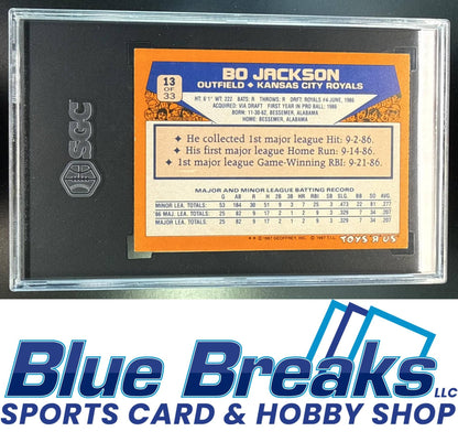 1987 Topps Toys "R" Us Rookies Bo Jackson [RC] #13 RC SGC 8 Kansas City Royals