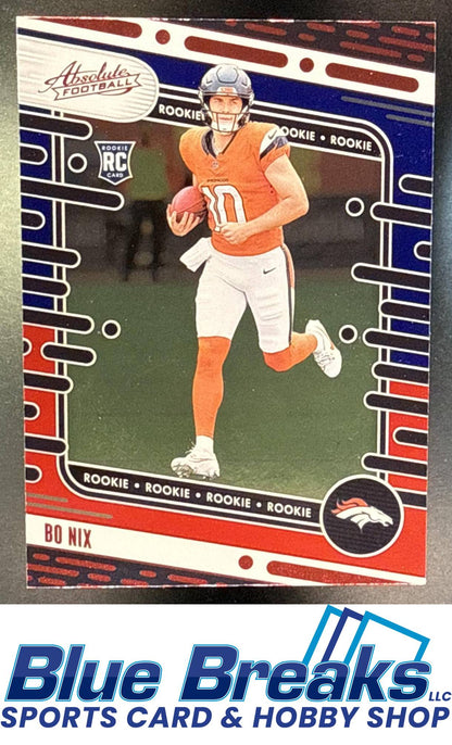 2024 Panini Absolute Rookies Red and Blue Bo Nix [RC] #112 RC Denver Broncos