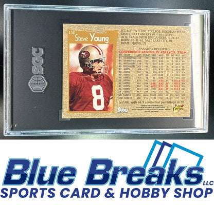 1996 Topps Chrome Steve Young [RC] #130 SGC 8 San Francisco 49ers