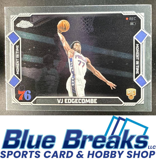 2025 Topps Chrome Update VJ Edgecombe #MT-18 Moment In Time RC Philadelphia 76ers