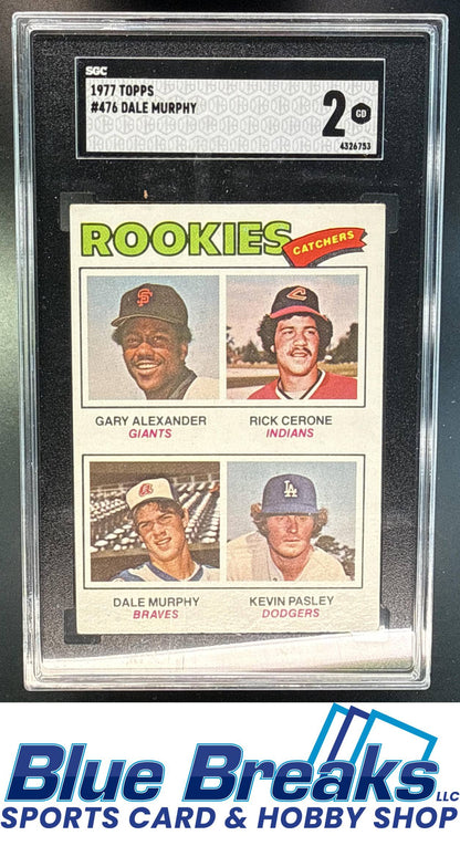 1977 Topps RC Catchers Gary Alexander Rick Cerone Dale Murphy Kevin Pasley #476 SGC 2