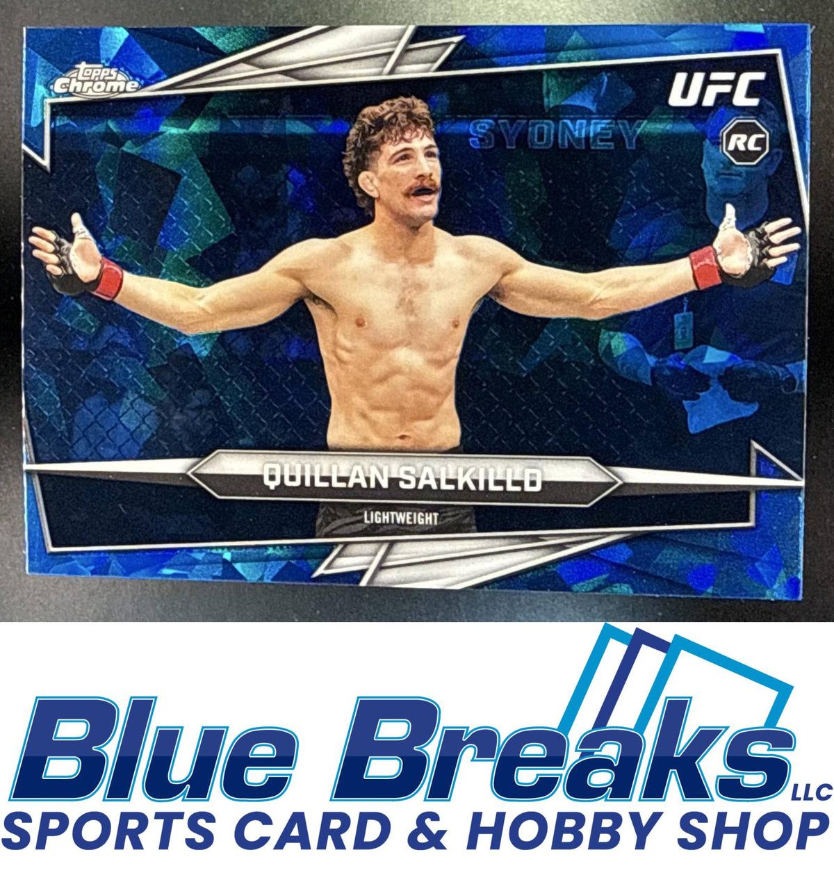 2026 Topps Chrome Sapphire UFC Quillan Salkilld #57c RC