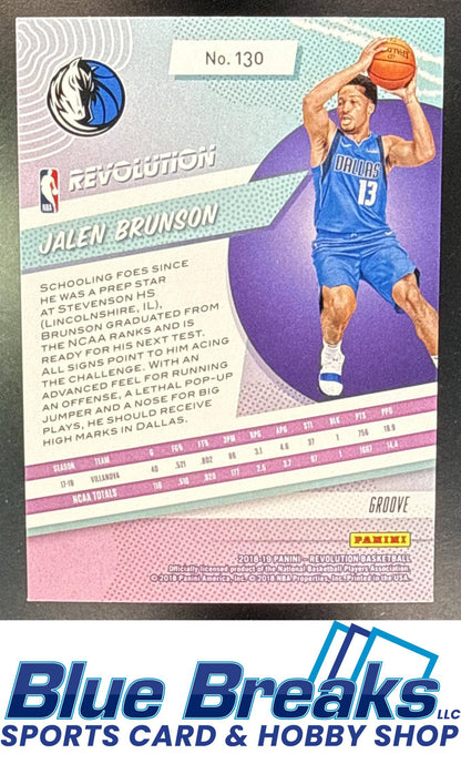 2018-19 Panini Revolution Groove Jalen Brunson [RC] #130 RC Dallas Mavericks