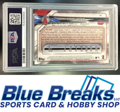 2018 Bowman Shohei Ohtani #49 RC PSA 9 Los Angeles Angels