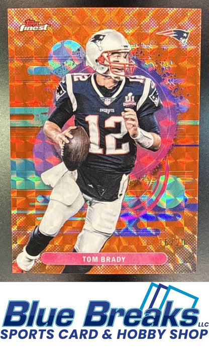 2025 Topps Finest Tom Brady #197 Uncommon Orange Geometric Refractor 16/20 New England Patriots