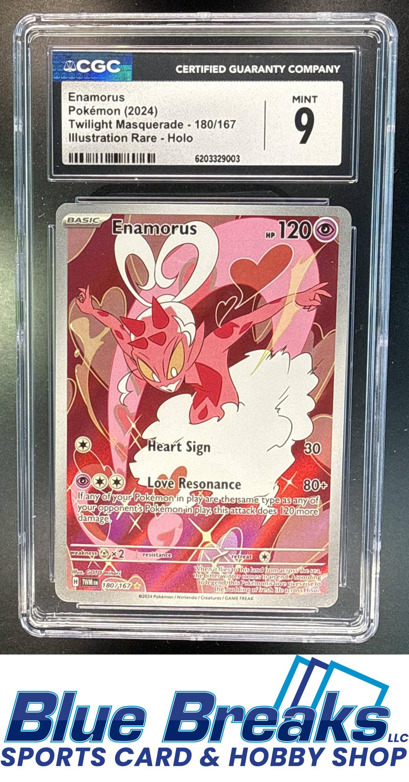 2024 Pokemon Twilight Masquerade Enamorus Illustration Rare #180/167 CGC 9