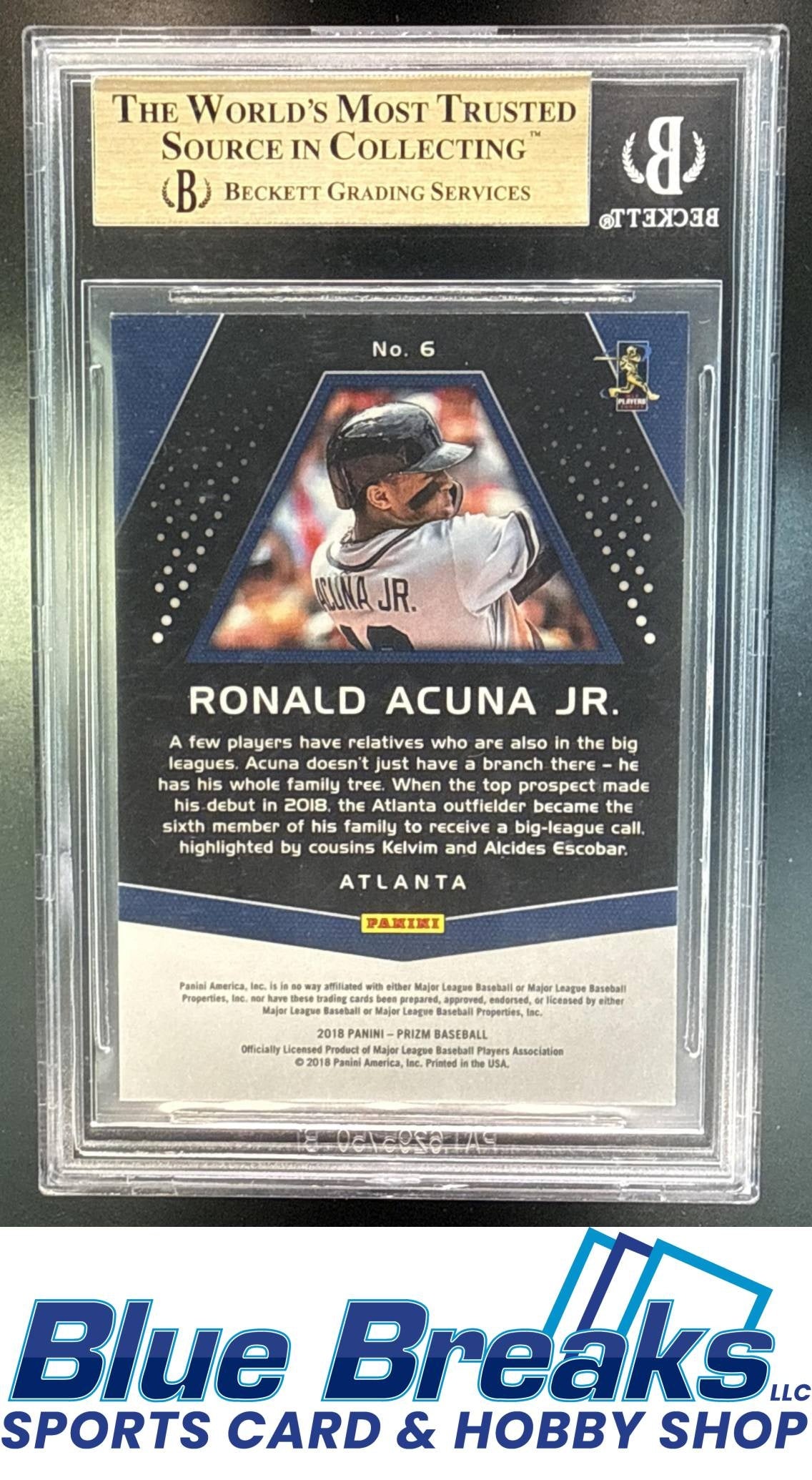 2018 Panini Chronicles Prizm Ronald Acuna Jr. RC #6 BGS 9.5 Atlanta Braves