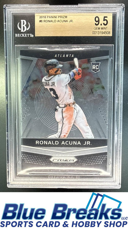 2018 Panini Chronicles Prizm Ronald Acuna Jr. RC #6 BGS 9.5 Atlanta Braves