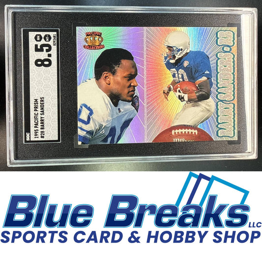 1995 Pacific Prisms Barry Sanders [RC] #28 SGC 8.5 Detroit Lions