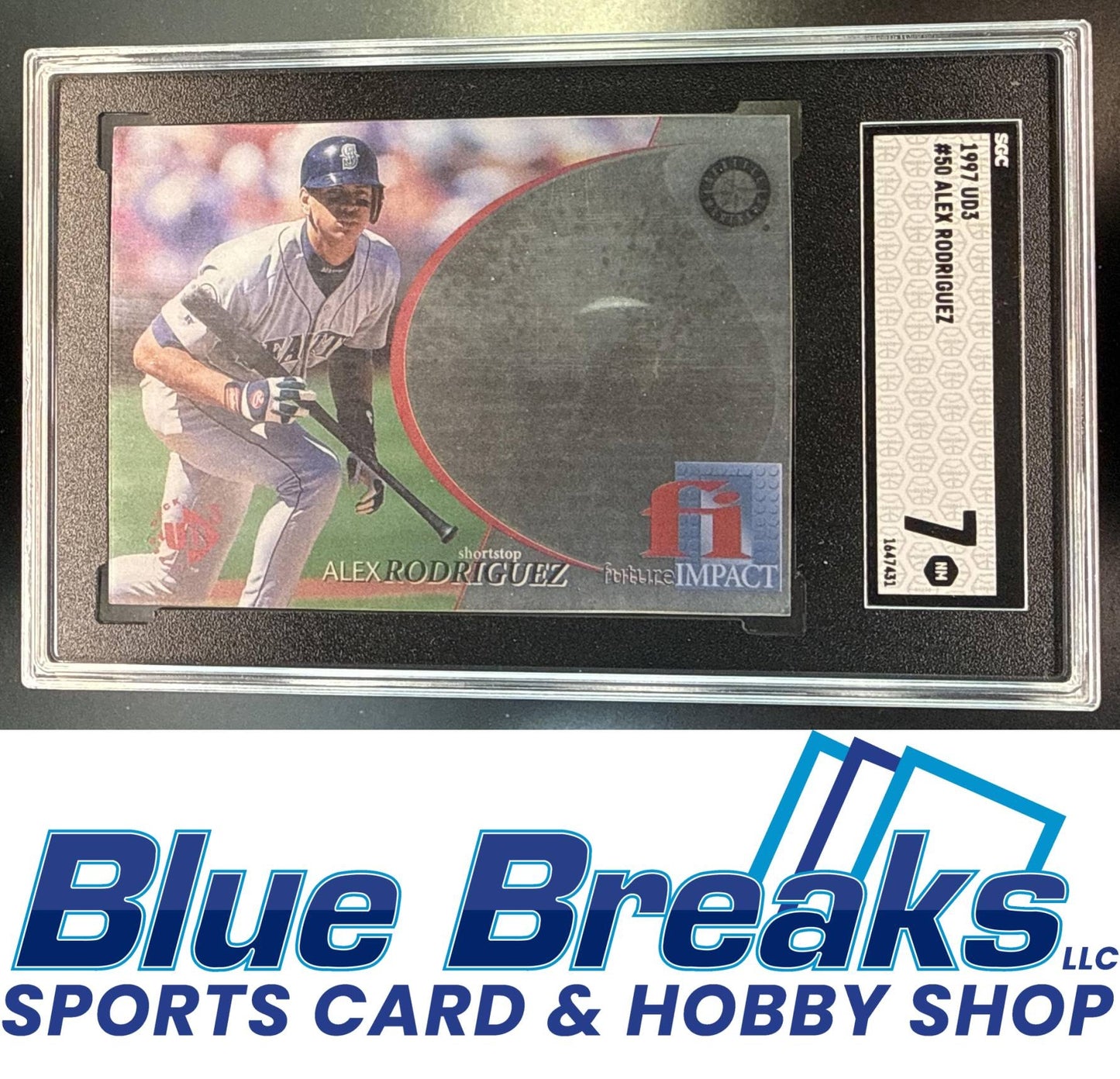 1997 Upper Deck UD3 Alex Rodriguez #50 SGC 7 Seattle Mariners