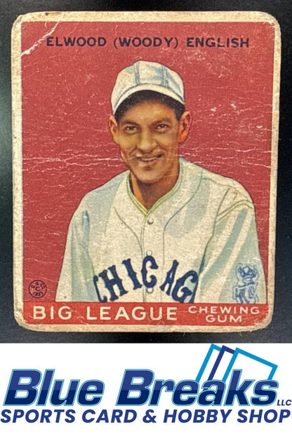 1933 Goudey R319 Elwood Woody English Rookie #135 RC Chicago Cubs