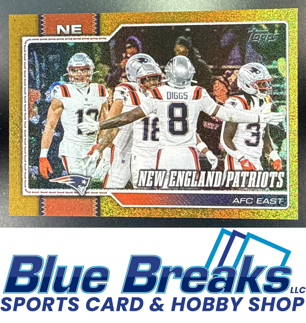 2026 Topps Gold Holo Foil New England Patriots 41/50 #278 Team Card