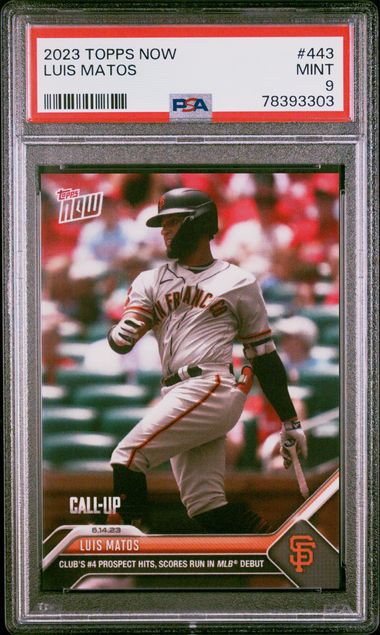 2023 Topps Now - Luis Matos - Call-Up - Luis Matos - #443 - PSA 9 - baseball - Giants