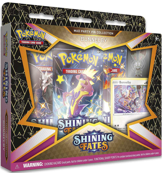 Shining Fates Mad Party Pin Collection - Bunnelby - Sealed Wax